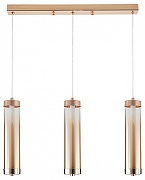 Подвесной светильник Indigo Rilucente 11061/3P Gold цвет плафона/подвески Янтарный, цвет арматуры Золото