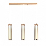 Подвесной светильник Indigo Rilucente 11061/3P Gold цвет плафона/подвески Янтарный, цвет арматуры Золото-1