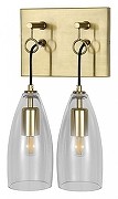 Бра Indigo Goccia 11064/2W Clear цвет плафона/подвески Прозрачный, цвет арматуры Черный