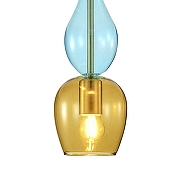 Подвесной светильник Indigo Millefiori 11065/1P Amber цвет плафона/подвески Янтарный, цвет арматуры Бронза-3
