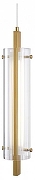 Подвесной светильник Indigo Vitreo 11067/A/1P Brass цвет плафона/подвески Белый, Прозрачный, цвет арматуры Бронза