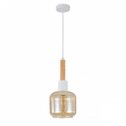 Подвесной светильник Escada SKALD 1109/1S White цвет плафона/подвески Янтарный, цвет арматуры Белый-1