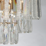 Подвесной светильник De City Бриз 41 111015807 цвет плафона/подвески Прозрачный, цвет арматуры Золото-8