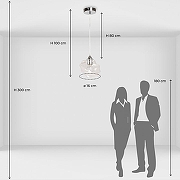 Подвесной светильник De City Соло 63 112011501 цвет плафона/подвески Прозрачный, цвет арматуры Хром-7