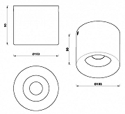 Накладной светильник iLedex Metrica 113-12W-D100-3000K-24DG-BK цвет плафона/подвески Черный, цвет арматуры Черный-4