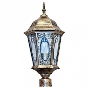 Ландшафтный светильник Feron Витраж с овалом 11329 цвет плафона/подвески Прозрачный, цвет арматуры Золото