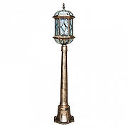 Ландшафтный светильник Feron Витраж с ромбом 11338 цвет плафона/подвески Прозрачный, цвет арматуры Золото