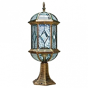 Ландшафтный светильник Feron Витраж с ромбом 11339 цвет плафона/подвески Прозрачный, цвет арматуры Золото