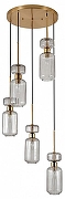 Подвесной светильник Escada GLOSS 1141/5S Smoke цвет плафона/подвески Светло-серый, цвет арматуры Бронза