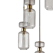 Подвесной светильник Escada GLOSS 1141/5S Smoke цвет плафона/подвески Светло-серый, цвет арматуры Бронза-2