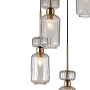 Подвесной светильник Escada GLOSS 1141/5S Smoke цвет плафона/подвески Светло-серый, цвет арматуры Бронза-3