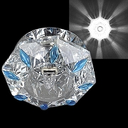 Встраиваемый светильник Sneha 1152/CT G9 CR/CL+LBL цвет плафона/подвески Прозрачный, Синий, цвет арматуры Хром