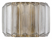 Накладной светильник Indigo Piroet 12011/3W Brass цвет плафона/подвески Прозрачный, цвет арматуры Латунь