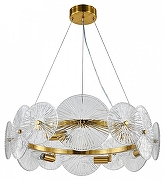 Подвесной светильник Indigo Miele 12021/6P Brass цвет плафона/подвески Прозрачный, цвет арматуры Латунь-2