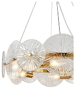 Подвесной светильник Indigo Miele 12021/6P Brass цвет плафона/подвески Прозрачный, цвет арматуры Латунь-3