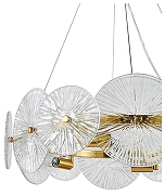 Подвесной светильник Indigo Miele 12021/6P Brass цвет плафона/подвески Прозрачный, цвет арматуры Латунь-4