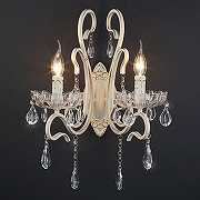 Бра Eurosvet Etna 12205/2 белый Strotskis цвет плафона/подвески Прозрачный, цвет арматуры Белый-2