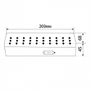 Накладной светильник Feron EL15 12896 цвет плафона/подвески Прозрачный, цвет арматуры Белый-8