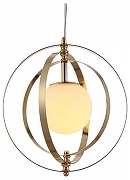 Подвесной светильник Indigo Trevi 13013/1P Gold цвет плафона/подвески Белый, цвет арматуры Золото