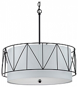 Подвесной светильник Indigo Charme 13016/3P Black цвет плафона/подвески Белый, цвет арматуры Черный