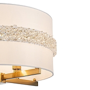 Светильник на штанге Indigo Effetto 13030/4R Brass цвет плафона/подвески Слоновая кость, Прозрачный, цвет арматуры Бронза-2