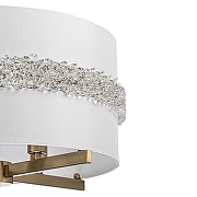 Светильник на штанге Indigo Effetto 13030/4R Brass цвет плафона/подвески Слоновая кость, Прозрачный, цвет арматуры Бронза-3