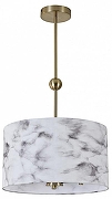 Светильник на штанге Indigo Venato 13036/3R Brass цвет плафона/подвески Белый, Мрамор, цвет арматуры Бронза