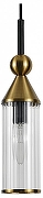 Подвесной светильник Indigo Torazzo 13037/1S Black цвет плафона/подвески Бронза, Прозрачный, цвет арматуры Черный