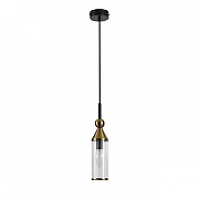 Подвесной светильник Indigo Torazzo 13037/1S Black цвет плафона/подвески Бронза, Прозрачный, цвет арматуры Черный-1