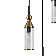 Подвесной светильник Indigo Torazzo 13037/3S Black цвет плафона/подвески Бронза, Прозрачный, цвет арматуры Черный-3