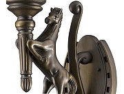 Светильник на штанге Favourite Guards 1334-1WL цвет плафона/подвески Белый, цвет арматуры Коричневый-1