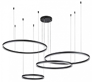 Подвесной светильник Indigo Galass 14001/4P Black цвет плафона/подвески Черный, цвет арматуры Черный