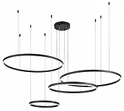 Подвесной светильник Indigo Galass 14001/4P Black цвет плафона/подвески Черный, цвет арматуры Черный-1