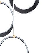 Подвесной светильник Indigo Parade 14014/3P Black цвет плафона/подвески Белый, Черный, цвет арматуры Черный-3