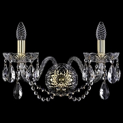Бра Bohemia Ivele Crystal 1400 1402B/2/195XL/G цвет плафона/подвески Прозрачный, цвет арматуры Золото, Прозрачный