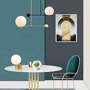 Светильник на штанге Imperiumloft Balance01 140546-26 цвет плафона/подвески Белый, цвет арматуры Черный-1