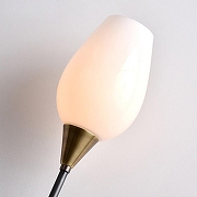 Бра Imperiumloft V1ola-M1lk-Wall01 141136-26 цвет плафона/подвески Белый, цвет арматуры Латунь, Черный-1