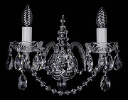 Бра Bohemia Ivele Crystal 1411 1411B/2/195XL/Ni цвет плафона/подвески Прозрачный, цвет арматуры Прозрачный, Никель
