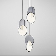 Подвесной светильник Imperiumloft Eclipse Pendant Light By Broom 145872-26 цвет плафона/подвески Белый, цвет арматуры Серебро