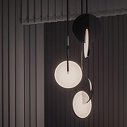 Подвесной светильник Imperiumloft Eclipse Pendant Light By Broom 145872-26 цвет плафона/подвески Белый, цвет арматуры Серебро-1