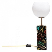 Настольная лампа Seletti Toiletpaper Lamp 15250 цвет плафона/подвески Белый, цвет арматуры Черный