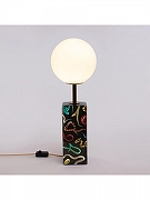 Настольная лампа Seletti Toiletpaper Lamp 15250 цвет плафона/подвески Белый, цвет арматуры Черный-1