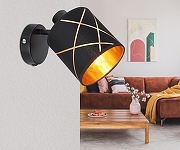 Бра Globo Bemmo 15431-1 цвет плафона/подвески Золото, Черный, цвет арматуры Черный-3