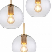 Подвесной светильник Globo Adara 15462H1 цвет плафона/подвески Прозрачный, цвет арматуры Латунь-1