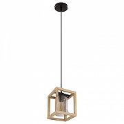 Подвесной светильник Globo Pettey 15497H цвет плафона/подвески Янтарный, цвет арматуры Коричневый, Черный-3