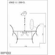Подвесной светильник iLamp Gramercy 15602-11 ANB+CL цвет плафона/подвески Прозрачный-2