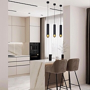 Подвесной светильник Reluce Technical 16007 16007-0.9-001LD 300mm GU10 BK+GD цвет плафона/подвески Золото, Черный, цвет арматуры Золото, Черный-5