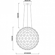 Подвесной светильник Divinare Cristallino 1610/02 SP-140 цвет плафона/подвески Хром, цвет арматуры Хром-4