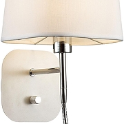 Бра с подсветкой Favourite Baumwolle 1687-2W цвет плафона/подвески Белый, цвет арматуры Белый-1