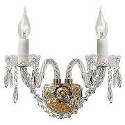 Бра Favourite Monreal 1735-2W цвет плафона/подвески Прозрачный, цвет арматуры Белый, Золото
